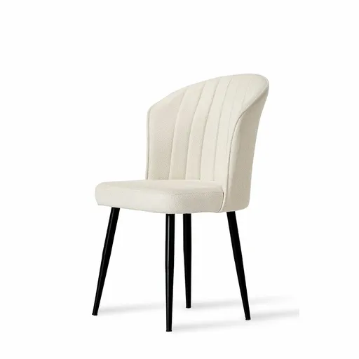 Súprava jedálenských stoličiek Rubi Cream and Black, 2 ks