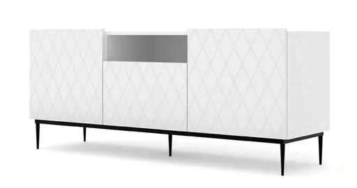 ARTBm TV stolík DIUNA 145 2D1K | biela matná Prevedenie: Biely mat / čierna podnož