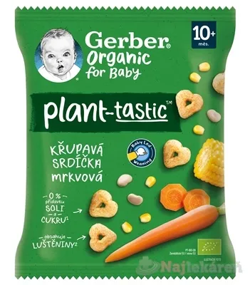 Gerber Křupavá srdíčka mrkvová BIO 28 g