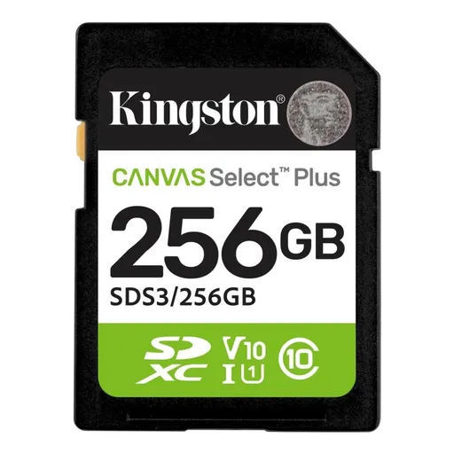 Kingston SDXC karta 256 GB Canvas Select Plus, U1, V10, A1