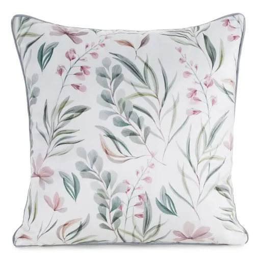 ArtFir Obliečka na vankúš VELVET 149 | biela/zelená 45 x 45 cm