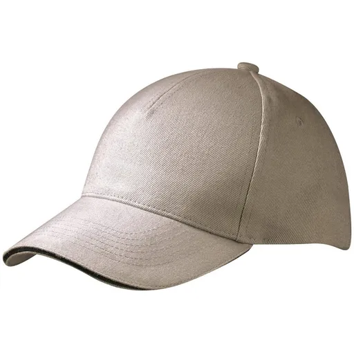 Myrtle Beach (Daiber) 5 panelová šiltovka MB035 - Svetlošedá / čierna