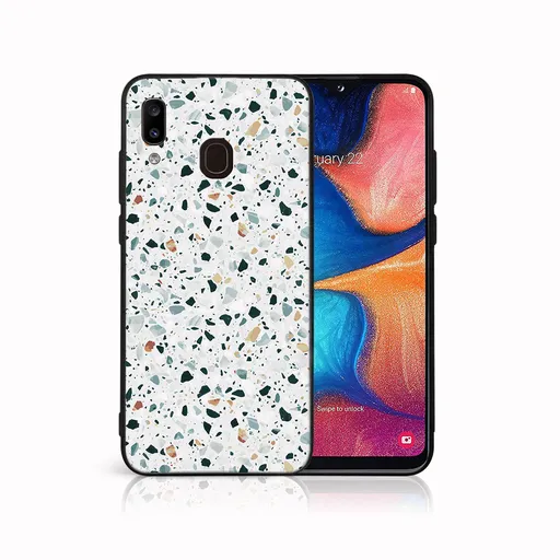 MY ART Ochranný obal pre Samsung Galaxy A20e GREY TERRAZZO (163)