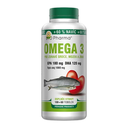 BIO PHARMA Omega 3 1000 mg + EPA + DHA 100+60 kapsúl