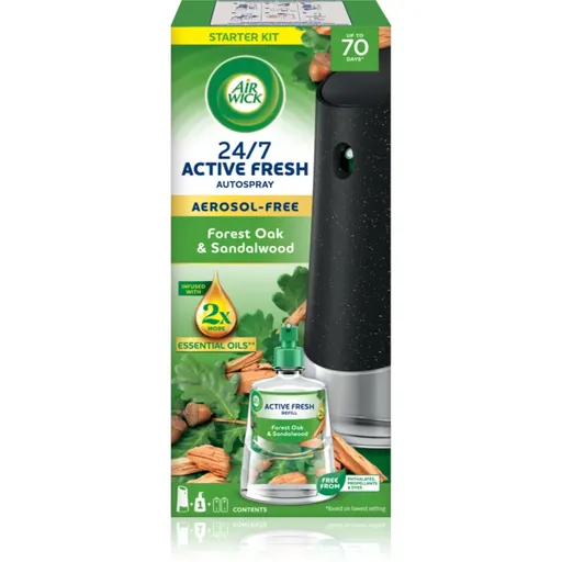 Air Wick Active Fresh Forest Oak & Sandalwood automatický osviežovač vzduchu s náplňou 228 ml
