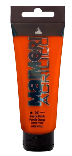 MAIMERI ACRILICO - Akrylové farby 061 - pyrrole orange, 0,075 L