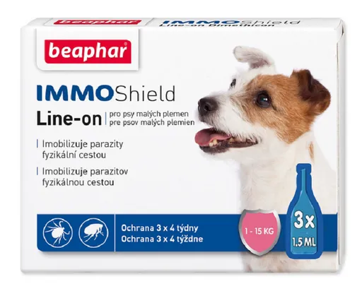 Beaphar Line-on IMMO Shield S antiparazitná pipeta pre psy 3x1,5ml