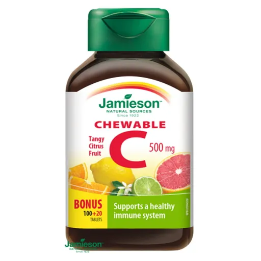 JAMIESON Vitamín C 500 mg citrusové ovocie 120 tabliet na cmúľanie