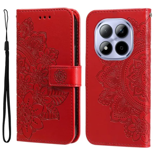 ART MANDALA Peňaženkový obal pre Xiaomi Redmi Note 15 Pro 5G červený