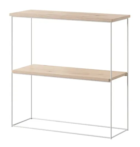 ArtAdrk Príručný stolík TONI | biele nohy Farba: Dub artisan