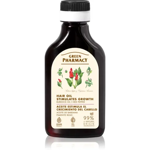 Green Pharmacy Red Peppers Burdock Oil lopuchový olej pre stimuláciu rastu vlasov 100 ml