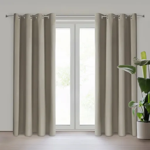 ArtFir Zatemňovací záves NERISA k | tmavobéžová 140 x 250 cm