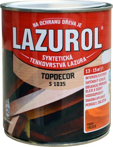 BARVY A LAKY HOSTIVAŘ LAZUROL TOPDECOR S1035 - Tenkovrstvá lazúra na drevo 0,75 l t000 - prírodný