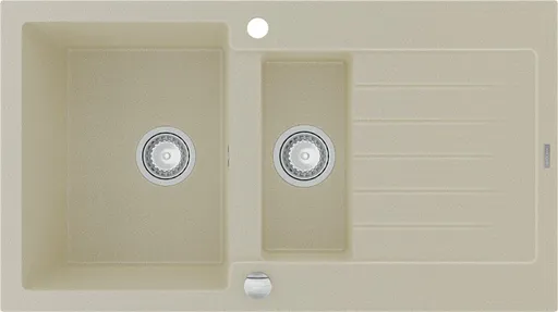 MEXEN MEXEN - Matias granitový drez s malým odkvapkávačom 900x505 mm, béžový 6502901505-69