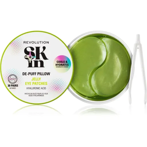 Revolution Skincare Skindividual Happy Hydrate De-Puff Hyaluronic Acid Jelly Eye Patches hydratačné gélové vankúšiky na očné okolie 30 ks