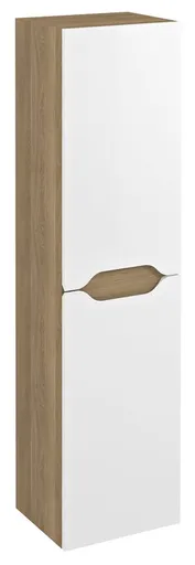 SAPHO - WAVE skrinka vysoká 35x140x30cm, ľavá/pravá, biela/dub cuneo WA245-3025