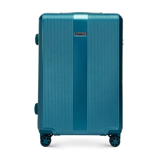 Stredný polykarbonátový kufor s modrou razbou 56-3P-902-91