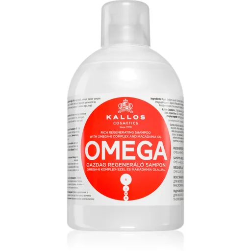 Kallos KJMN Professional regeneračný šampón s omega-6 komplexom a makadamia olejom 1000 ml