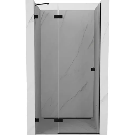 MEXEN/S - Lunar sprchové dvere krídlové ľavé 125, transparent, čierna 834-125-000-70-00-L