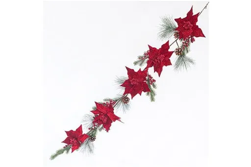 Eurolamp Vianočné dekorácie girlanda s vianočnými hviezdami, priemer 175 cm, 1 ks