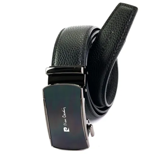 Elegantný pánsky kožený opasok s automatickou prackou Pierre Cardin