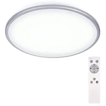 Solight LED stropné svetlo Silver, okrúhle, 24 W, 1800 lm, stmievateľné, diaľkové ovládanie (WO761)