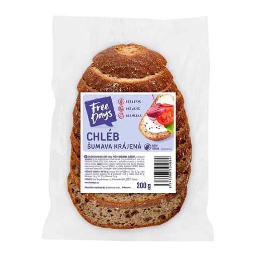 FREE DAYS Bezlepkový chlieb šumava krájaná 200 g