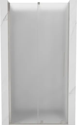 MEXEN/S - Velár posuvné sprchové dvere 90, dekor, nikel kartáčovaný 871-090-000-31-97