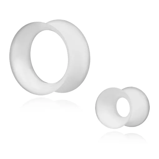Plug do ucha - biely kruh, flexibilný, rôzne veľkosti - Priemer: 14 mm