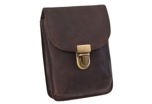 Kožené puzdro na opasok tmavohnedé 250114