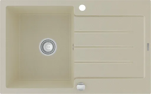 MEXEN MEXEN - Bruno granitový drez 1 s odkvapkávačom 795x495 mm, béžová 6513791010-69
