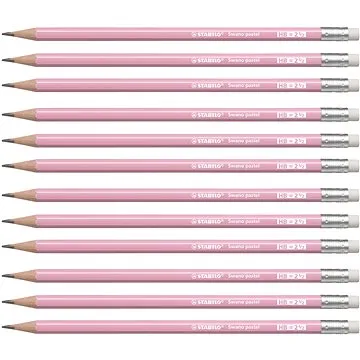 STABILO Swano Pastel HB pastel ružová 12 ks (4006381553612)