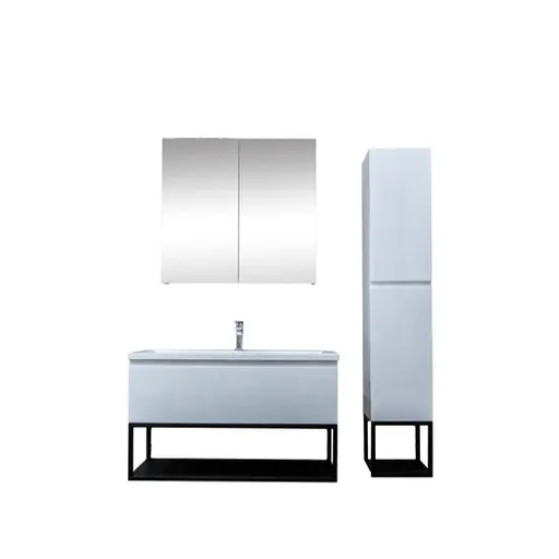 Kúpeľňová skrinka s umývadlom SAT B-Way biela lesklá KSETBWAY9