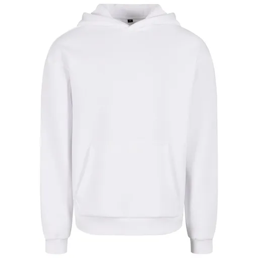 Build Your Brand Hebká pánska mikina cez hlavu Fluffy - Biela | 5XL
