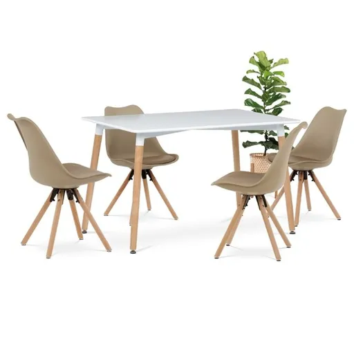 Jedálenský set Autronic 120x80 cm biela mat 10953