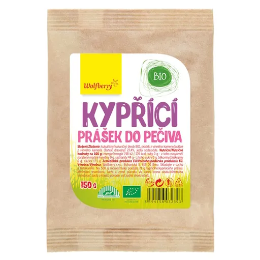 WOLFBERRY Kypriaci prášok do pečiva BIO 150 g