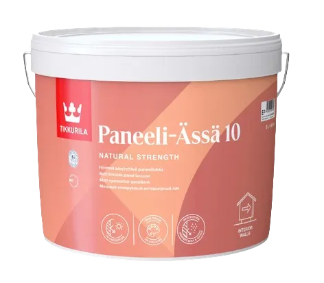 PANEELI ÄSSÄ 10 - Interiérový lak na drevené obklady bezfarebný matný 9 L