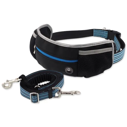 Vodítko Dog Fantasy s ladvinkou bežecké, s reflexnými prvkami