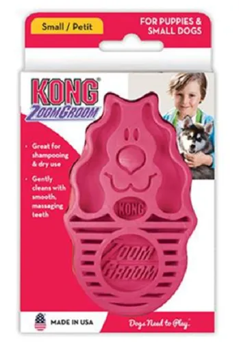 KONG hrebeň gumový ZoomGroom L 11,5 × 7 × 2,5 cm