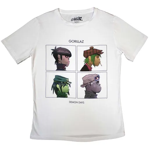 Gorillaz tričko Demon Days Biela M
