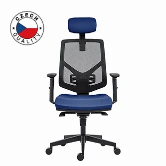 Powerton ERGO TINA Kancelářské ergonomické křeslo, Tmavě modré
