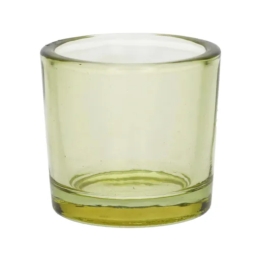 DUIF Sklenený svietnik na čajovú sviečku ESPEN 6cm žltá