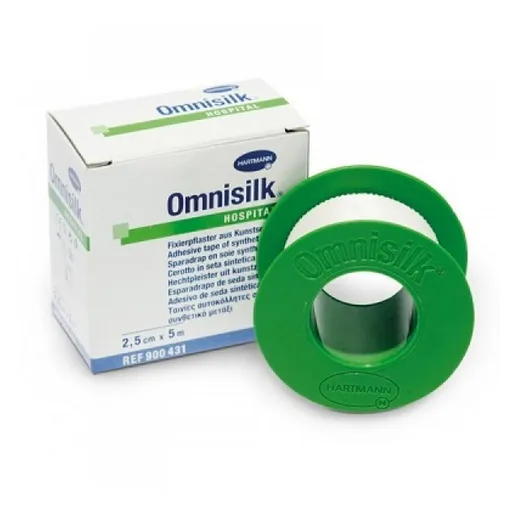 HARTMANN Náplasť OMNISIKL bielej hodváb 2,5 cm x 5 m 1 ks