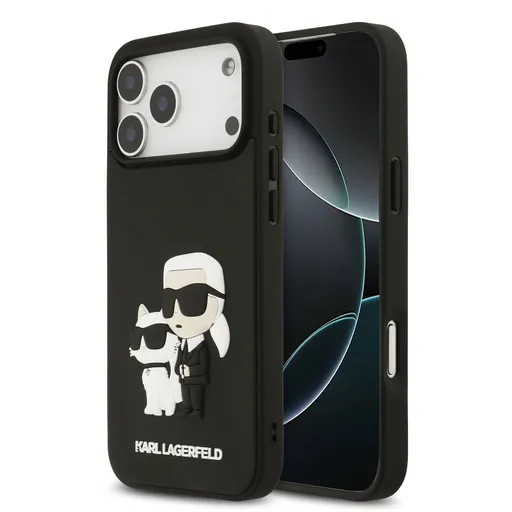 KARL LAGERFELD 3D KARL AND CHOUPETTE Kryt Apple iPhone 17 Pro Max BLACK