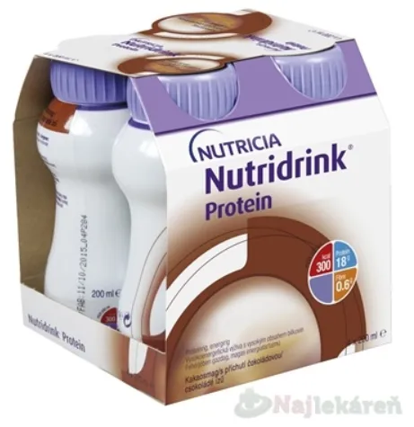 Nutridrink Protein s čokoládovou príchuťou 4x200ml