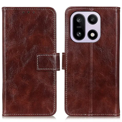 RETRO Peňaženkový obal OnePlus 15 hnedý