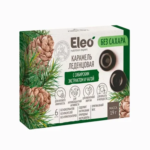 Specialist Karamelové cukríky so sibírskym extraktom a čagou - 6ks/19g - HealthNA