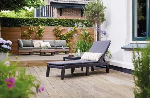 KETER Záhradné lehátko MEDITTERA s podsedákom | grafit