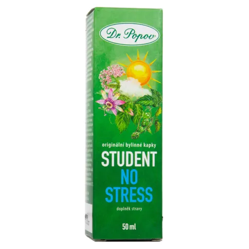 DR.POPOV Študent no stress originálne bylinné kvapky 50 ml