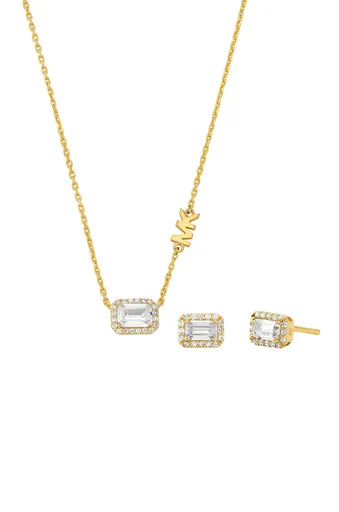 Náhrdelník a náušnice z pozláteného striebra Michael Kors